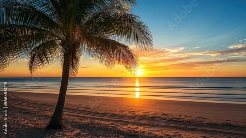 Palm Tree Silhouette at Sunset