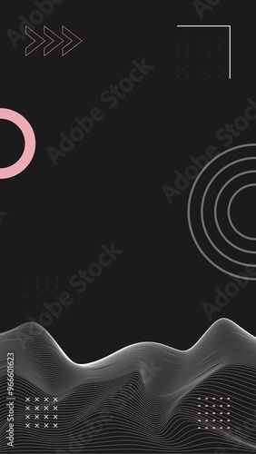 Wallpaper Mural Vertical Abstract background with modern wave lines Torontodigital.ca