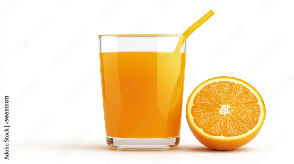 glass of orange juice and orange isolated on white background glass of orange juice and orange isolated on white background