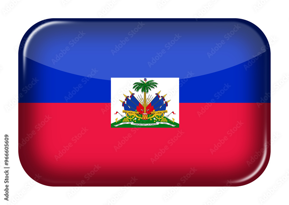 Obraz premium Haiti web icon rectangle button