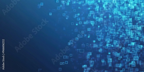 Background Abstract for Blue colored Tech Finance Fintech Pixel Pattern. Abstract Business Tech Science Vector Backdrop