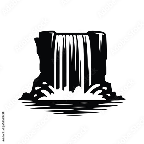 Waterfall Silhouette