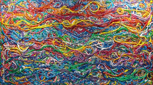 Abstract Art with Intertwining Lines