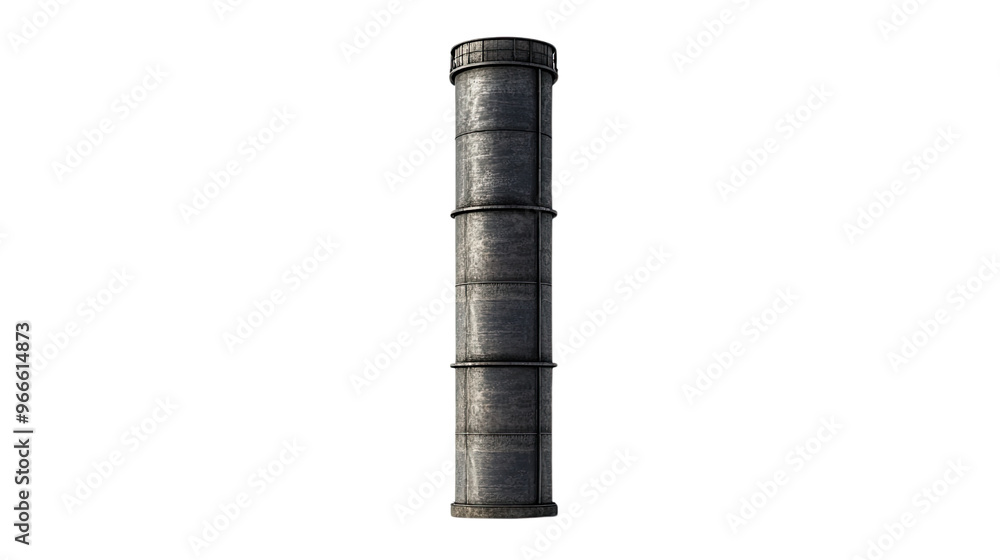 Industrial chimney on a transparent background Industrial chimney on a transparent background