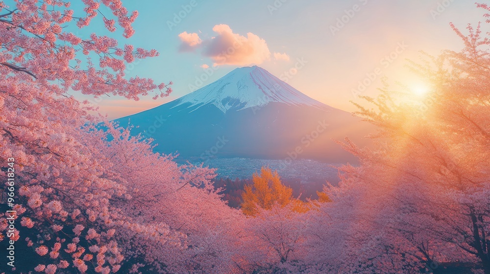 Fototapeta premium Mount Fuji in Bloom