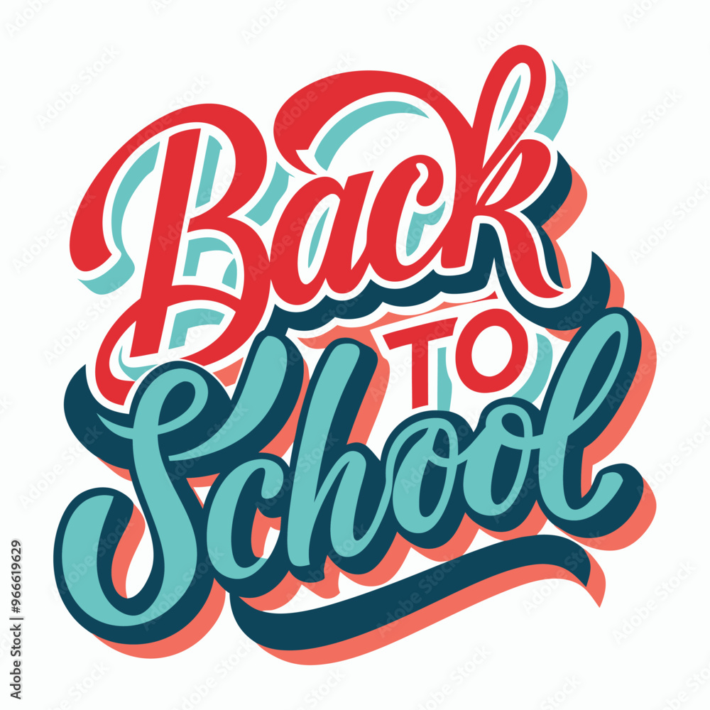 Naklejka premium typography and calligraphy back to school