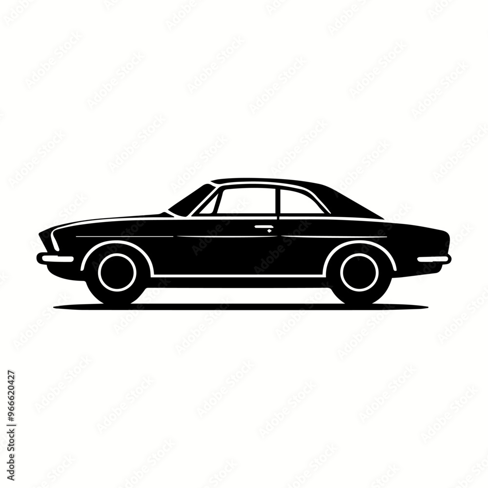 Fototapeta premium Elegant Luxury Sports Car Silhouette for Modern Automotive Design