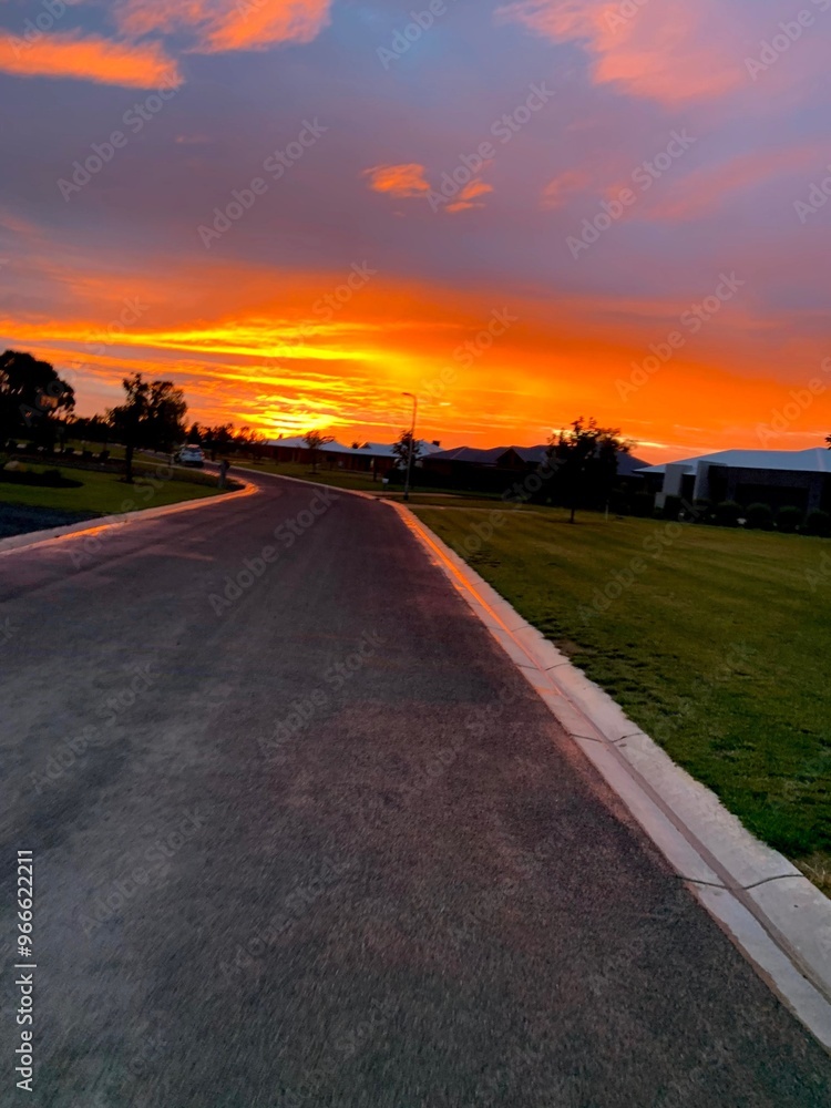 Fototapeta premium sunset on the road