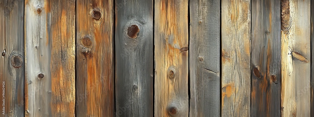 Close-up of weathered wooden planks with knots Close-up of weathered wooden planks with knots
