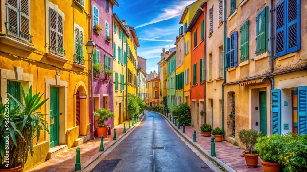 Vibrant and colorful street scene in Marseille, France, Marseille, France, vibrant, colorful, street, scene, architecture Vibrant and colorful street scene in Marseille, France, Marseille, France, vibrant, colorful, street, scene, architecture