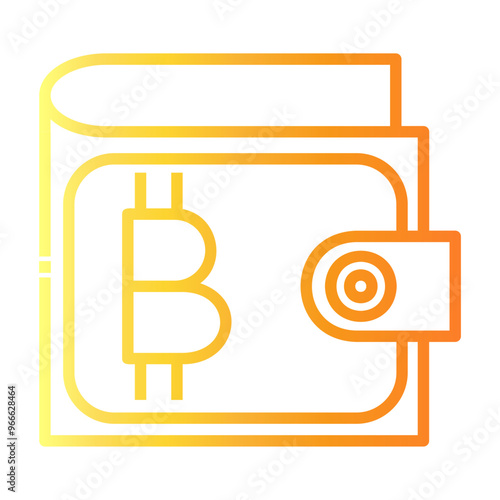 bitcoin wallet Line Gradient Icon