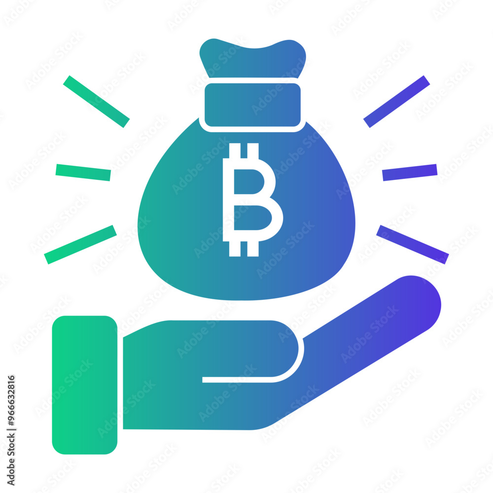 cryptocurrency Gradient icon cryptocurrency Gradient icon