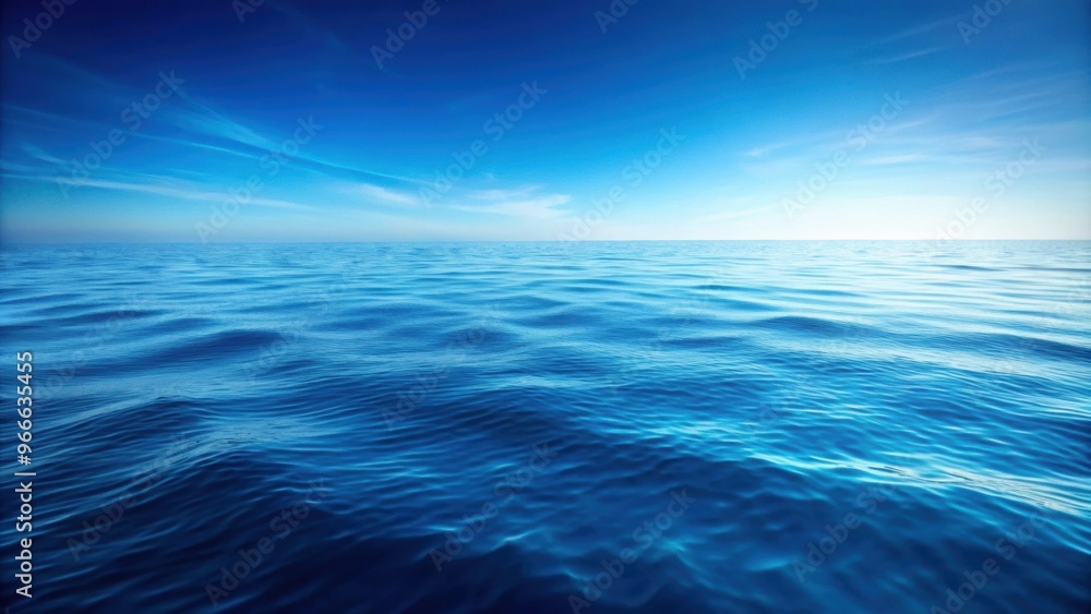Fototapeta premium Abstract blue background resembling a calm ocean , minimalist, serene, tranquil, azure, backdrop, design, simplicity, peaceful