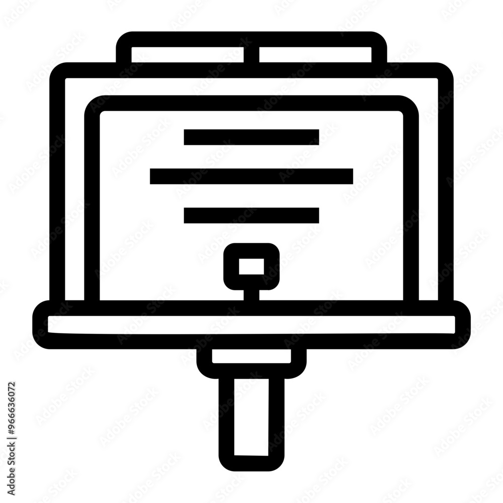 billboard Line Icon billboard Line Icon