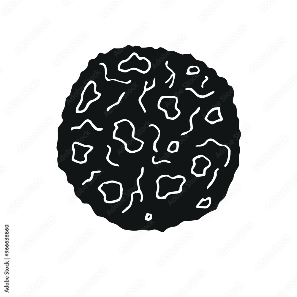 Vector hand drawn sketch doodle cookie isolated on white background Vector hand drawn sketch doodle cookie isolated on white background