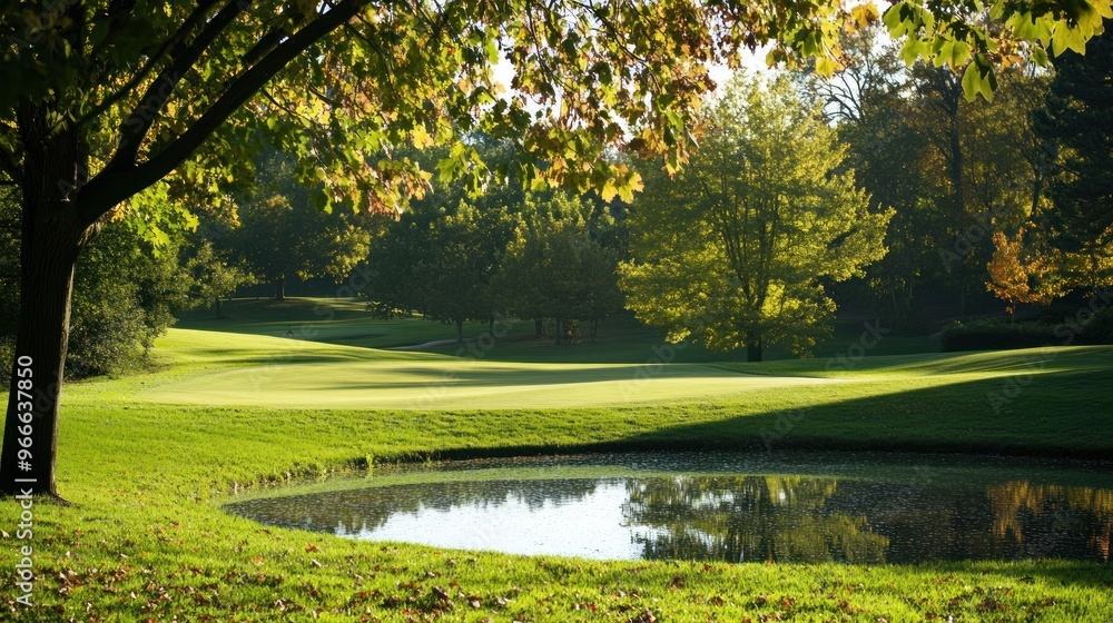 Fototapeta premium Serene Golf Course Landscape