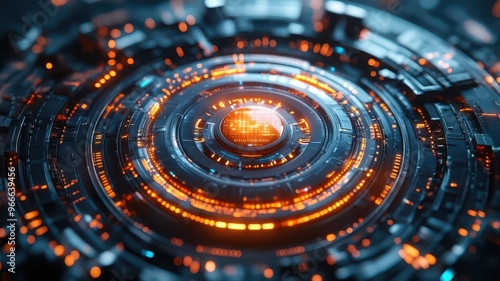 Wallpaper Mural A 3D search engine interface with dynamic, rotating search results, symbolizing realtime data processing Torontodigital.ca