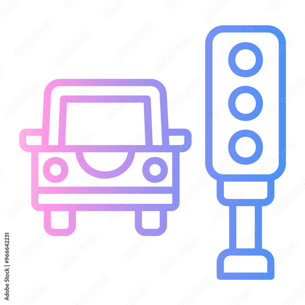 pedestrian Line Gradient Icon pedestrian Line Gradient Icon