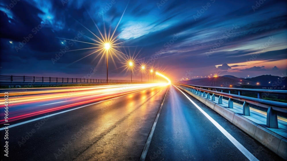 Highway road at night time lapse image with streaks of light , time lapse, highway, road, night, lights, motion blur Highway road at night time lapse image with streaks of light , time lapse, highway, road, night, lights, motion blur