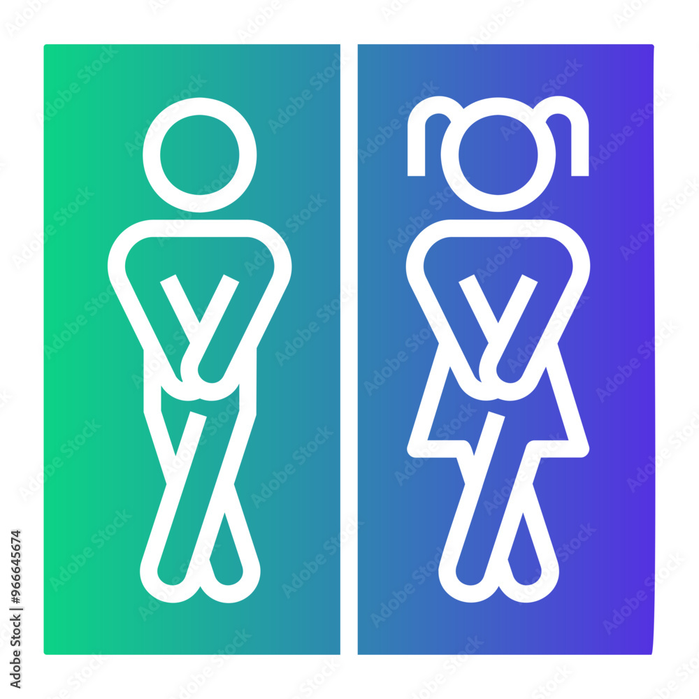 Obraz premium restroom Gradient icon