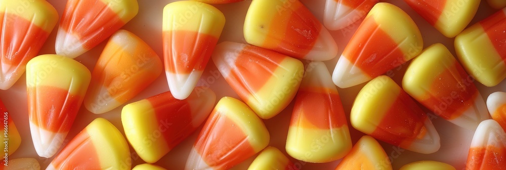 Retro Halloween candy corn in shades of orange, yellow, and white Retro Halloween candy corn in shades of orange, yellow, and white