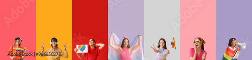 Collage of young LGBT women...
