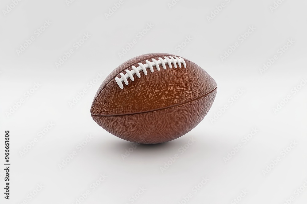 American football ball isolated on white background. 3D render , ai American football ball isolated on white background. 3D render , ai