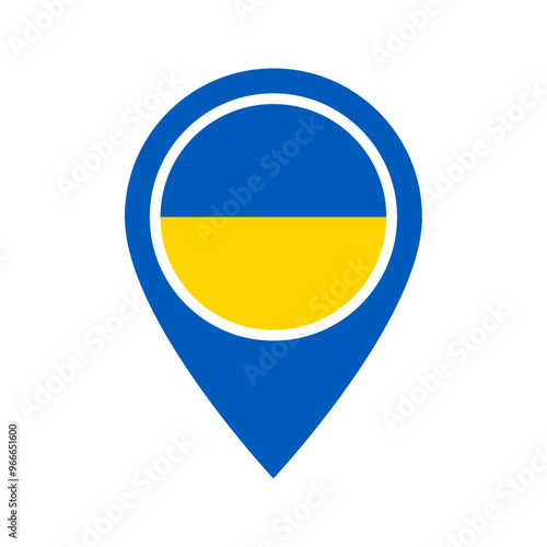 Ukraine flag location icon