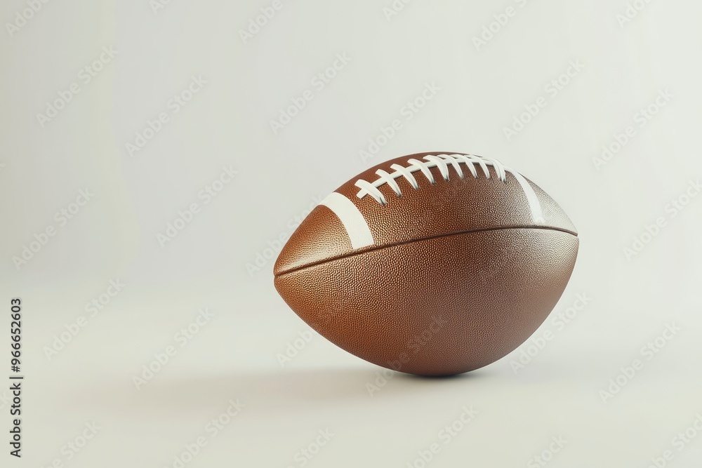 American football ball isolated on white background. 3D render , ai American football ball isolated on white background. 3D render , ai