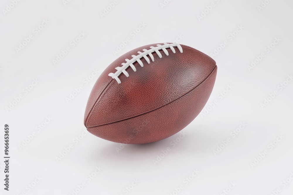 American football ball isolated on white background. 3D render , ai American football ball isolated on white background. 3D render , ai