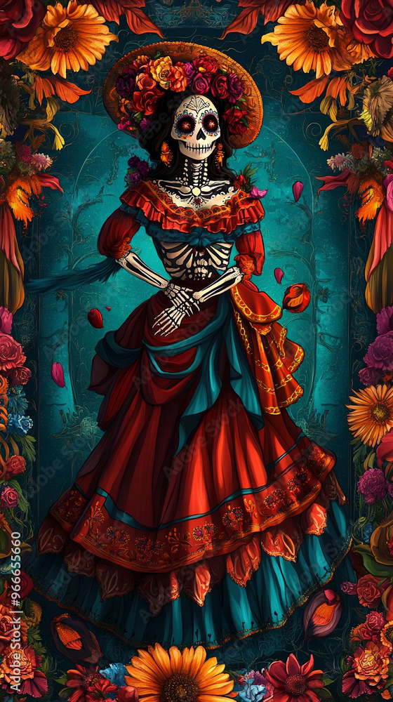 A beautifully designed Dia de Los Muertos A beautifully designed Dia de Los Muertos