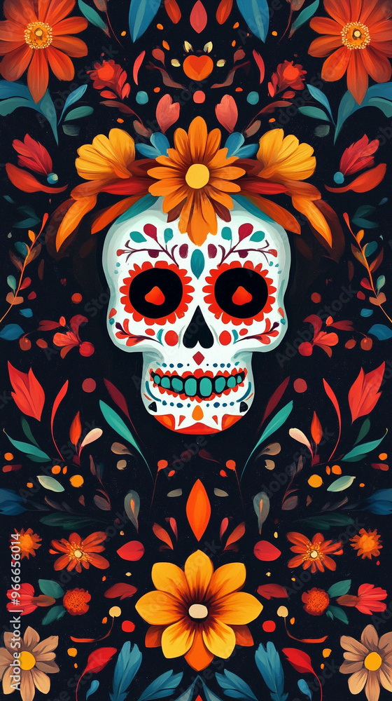 A beautifully designed Dia de Los Muertos A beautifully designed Dia de Los Muertos
