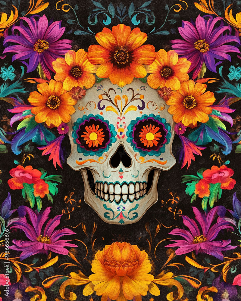 A beautifully designed Dia de Los Muertos A beautifully designed Dia de Los Muertos