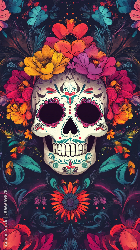 A beautifully designed Dia de Los Muertos A beautifully designed Dia de Los Muertos