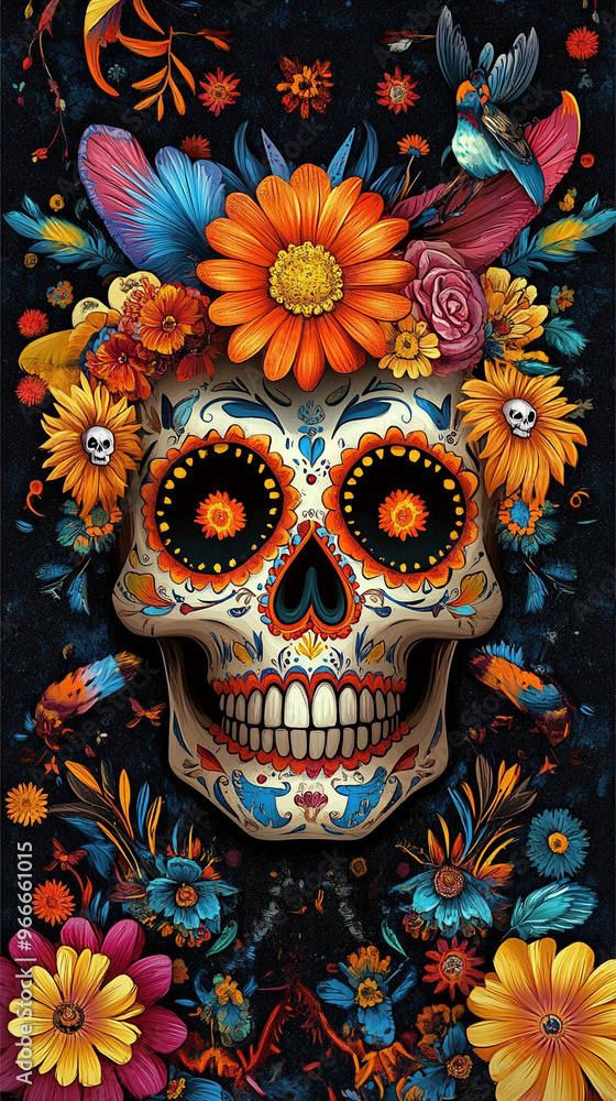 A beautifully designed Dia de Los Muertos A beautifully designed Dia de Los Muertos
