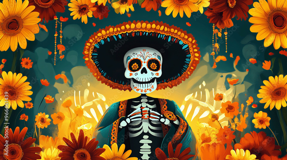 A beautifully designed Dia de Los Muertos A beautifully designed Dia de Los Muertos
