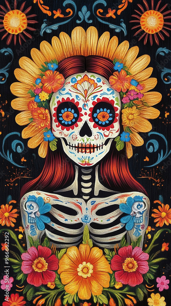 A beautifully designed Dia de Los Muertos A beautifully designed Dia de Los Muertos