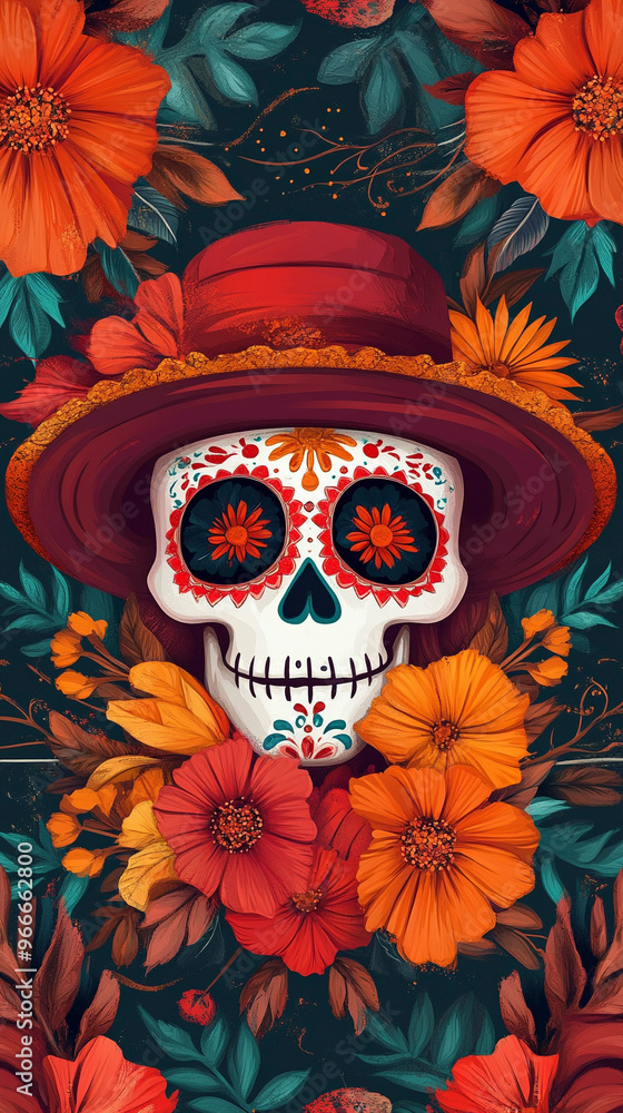 A beautifully designed Dia de Los Muertos A beautifully designed Dia de Los Muertos