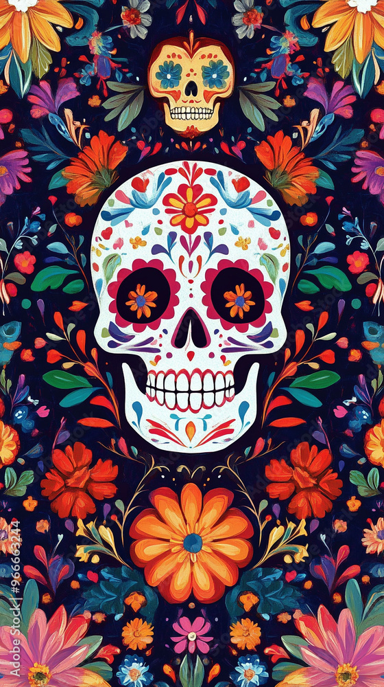 A beautifully designed Dia de Los Muertos A beautifully designed Dia de Los Muertos