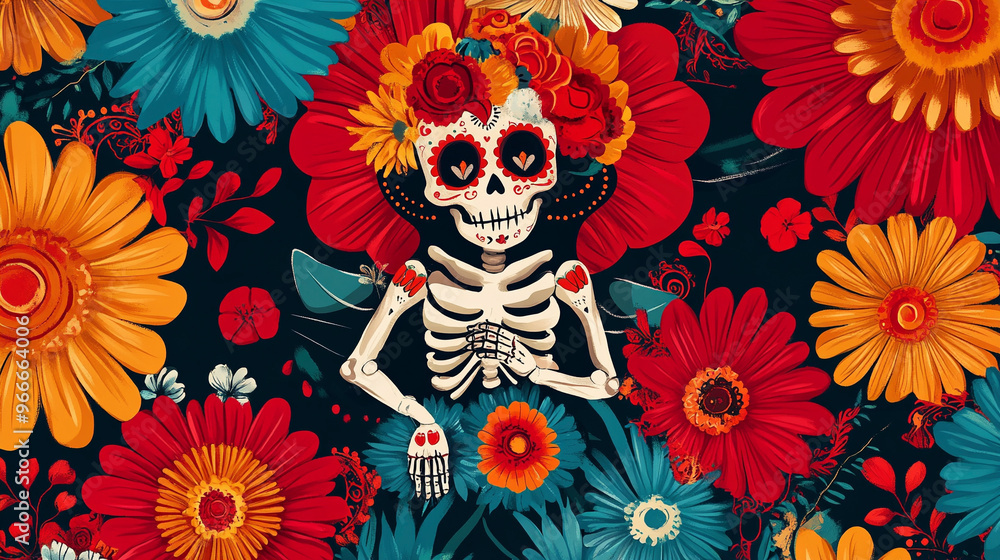 A beautifully designed Dia de Los Muertos A beautifully designed Dia de Los Muertos