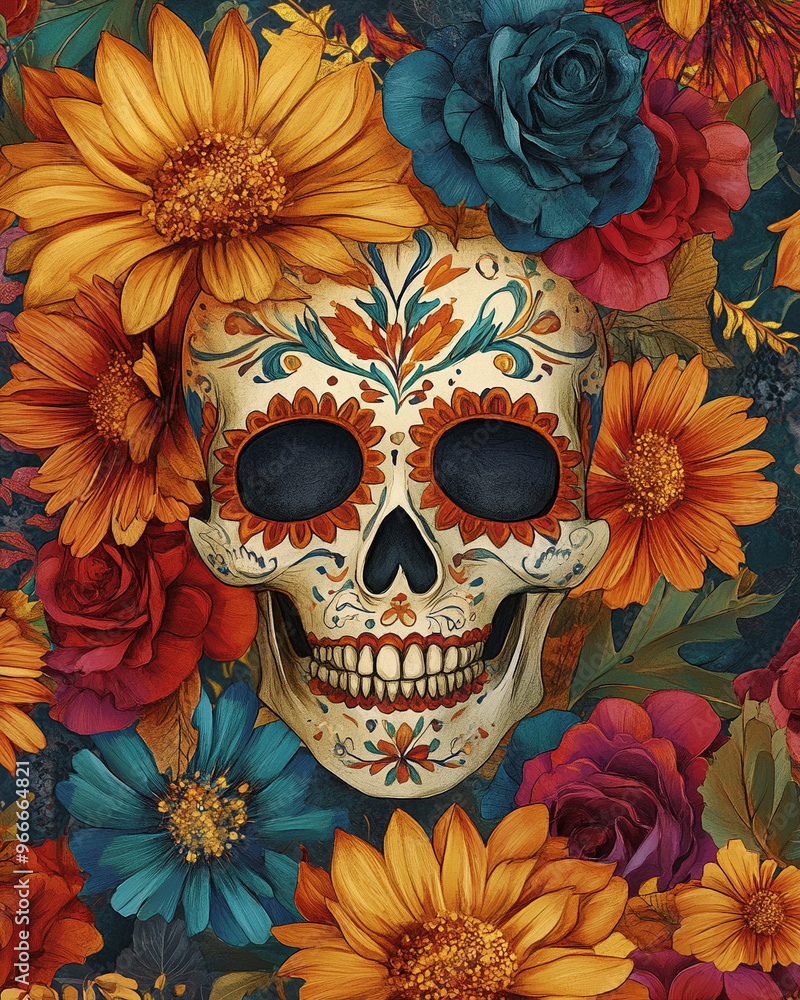 A beautifully designed Dia de Los Muertos A beautifully designed Dia de Los Muertos