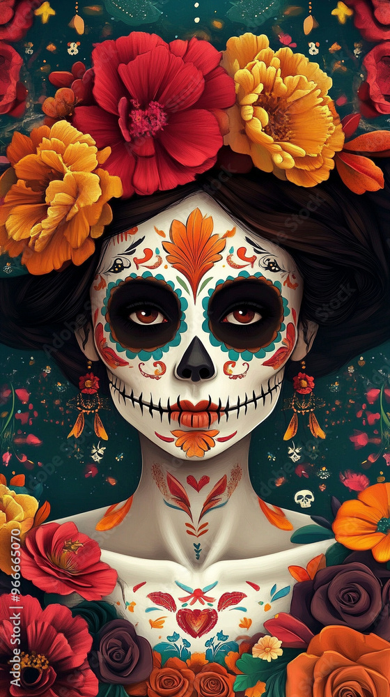 A beautifully designed Dia de Los Muertos A beautifully designed Dia de Los Muertos