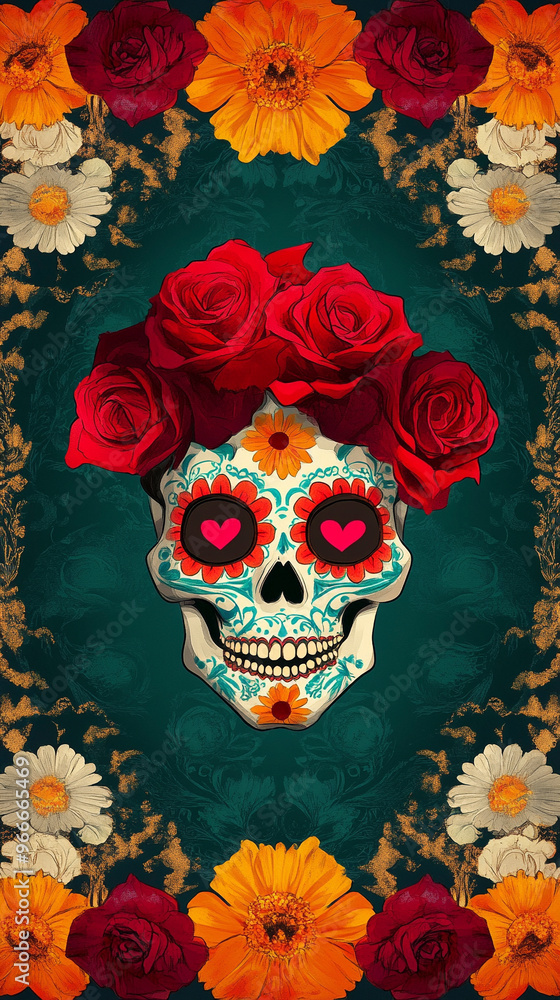 A beautifully designed Dia de Los Muertos A beautifully designed Dia de Los Muertos