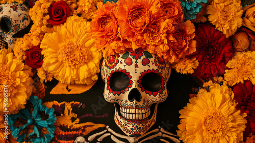 A beautifully designed Dia de Los Muertos