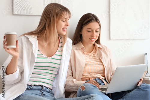 Female students studying wi...
