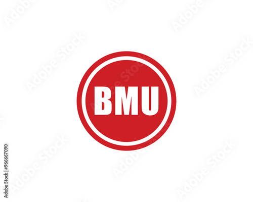 BMU logo design vector template. BMU photo