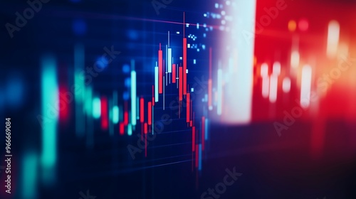 France Flag On The Background Of Financial Stock Charts