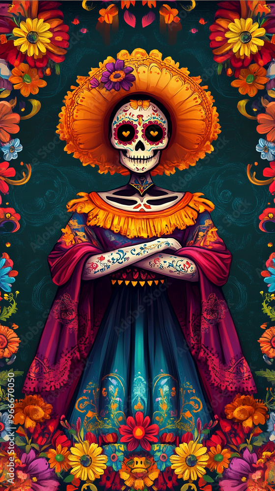 A beautifully designed Dia de Los Muertos A beautifully designed Dia de Los Muertos