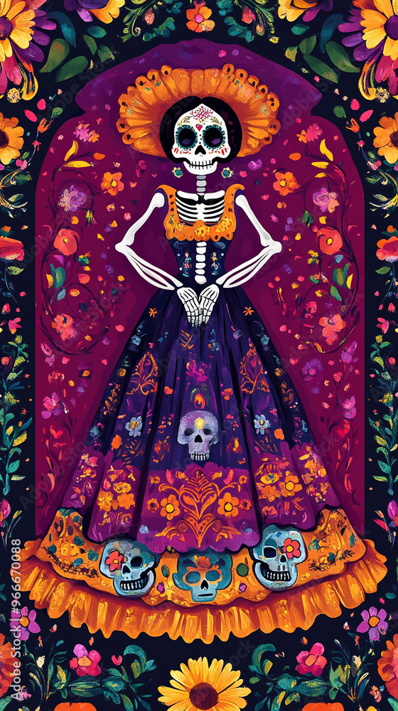 A beautifully designed Dia de Los Muertos A beautifully designed Dia de Los Muertos