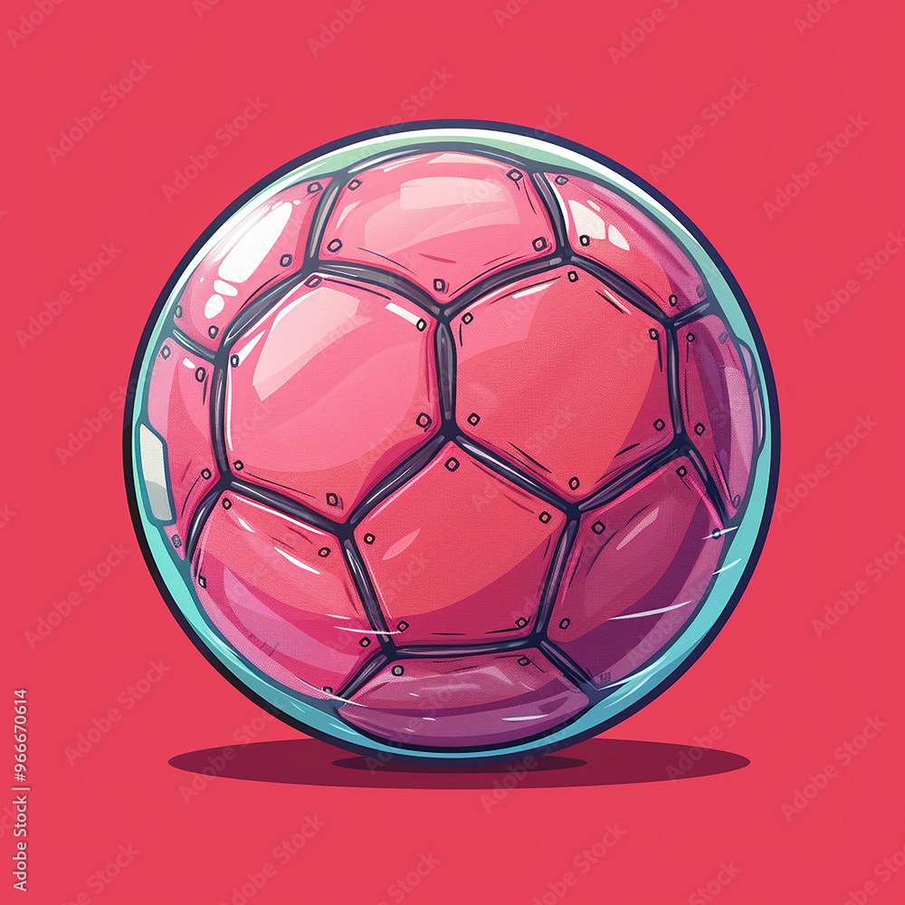 Naklejka premium Zorb Ball Cartoon Vector Icon - Sport Object Illustration
